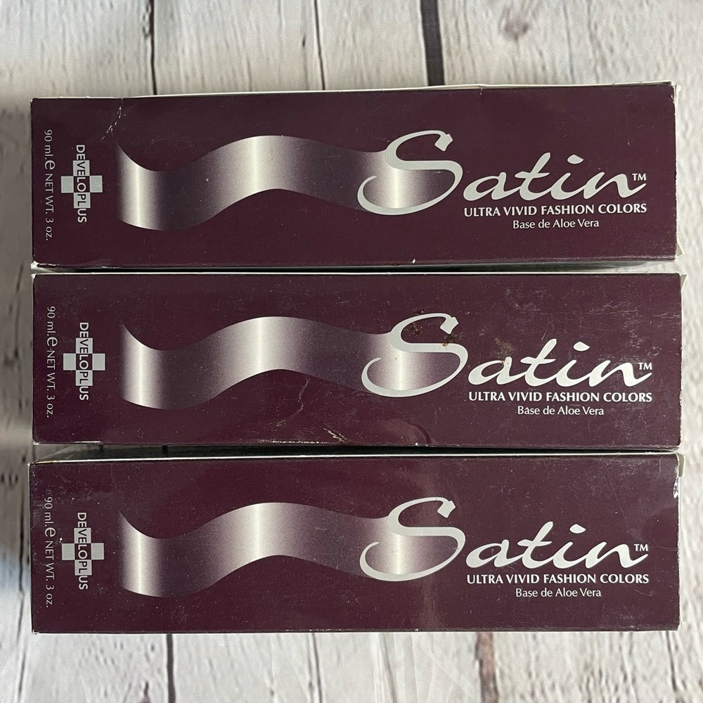 Satin Ultra Vivid Fashion Colors Hair Dye Light Blonde 8N Pack of 3 (3 oz each)